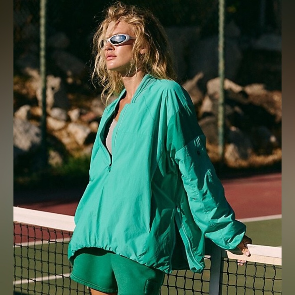 Free People Match Up Rugby Pullover - Seafoam